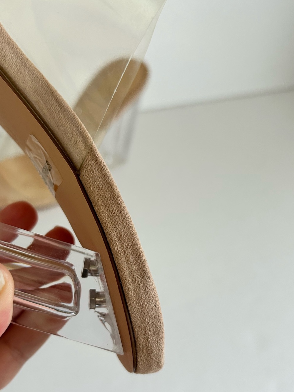 Olivia jaymes Clear Strap Nude Block Heel Mule - Picture 15 of 15